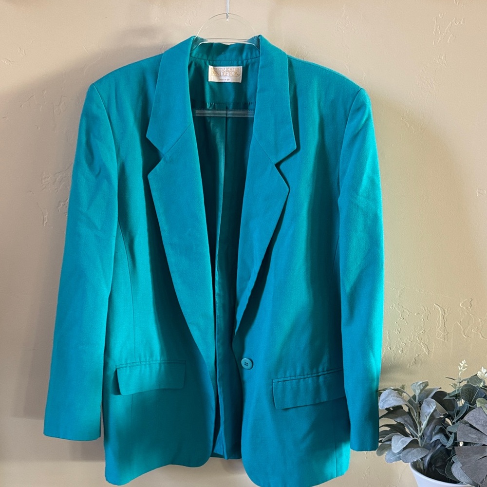 Pendleton Teal Women's Blazer Jacket - image 1